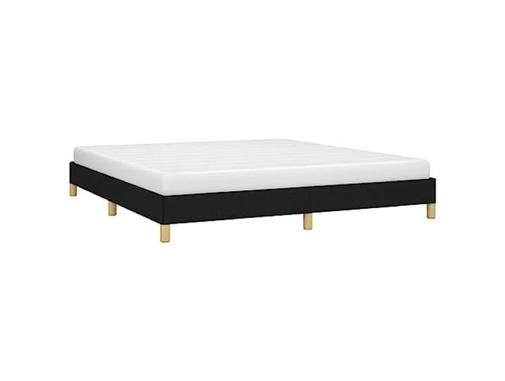 vidaXL Polsterbett Bett Doppelbett Bettgestell Bettrahmen Lattenrost Stoffbett Schlafzimmerbett Schlafzimmermöbel Schwarz 180×200cm Stoff