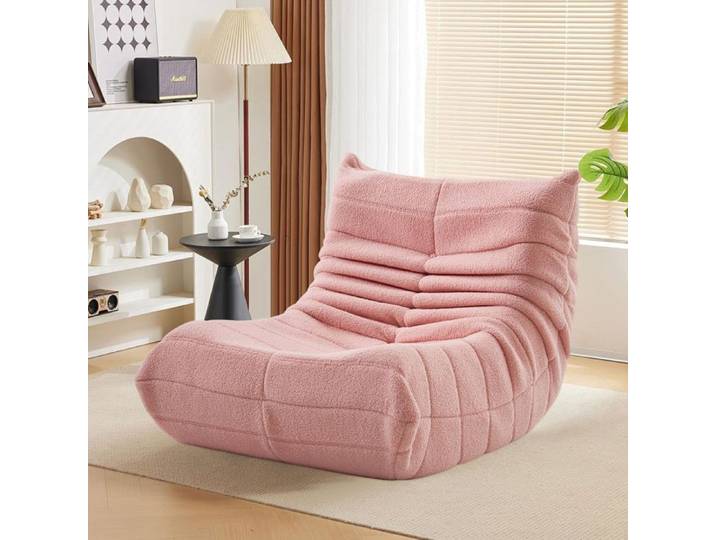 Fauteuil Paresseux - LUMINARIX - Canapé Lazy - Rose - 86x65x75cm - Design Ergonomique