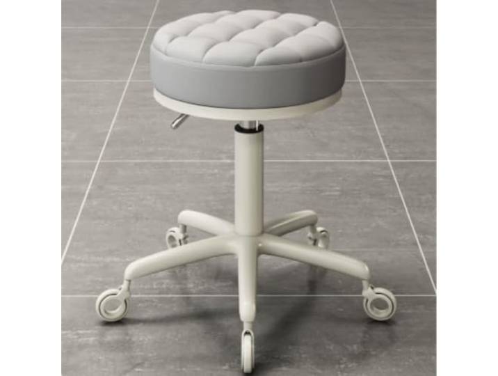 Verstellbare Fußstütze, Rollhocker, runder Rollhocker, Massagestuhl(Gray)