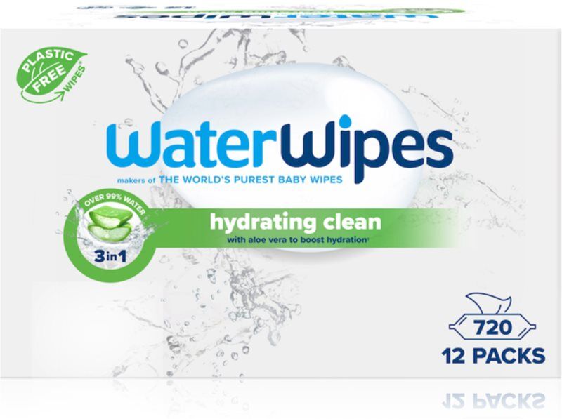 WaterWipes Hydrating Clean lingettes humides rafraîchissantes 12x60 pcs
