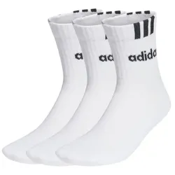 adidas 3-Streifen Linear Half-Crew Cushioned Socken 3er Pack - we