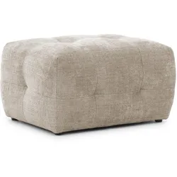 POLSTERHOCKER Kozy im Bumpy-Design aus weichem Dunkelbeige Chenille-Stoff