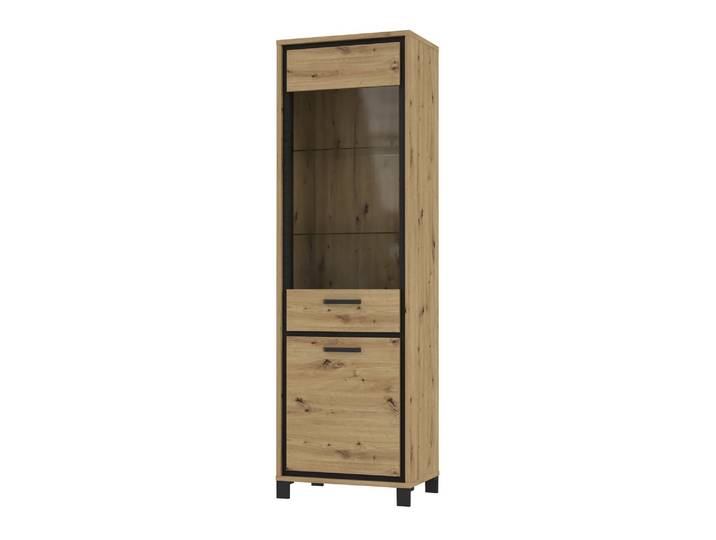 Vitrine mit Glastür Artisan Eiche Breite 64 cm - TRONDHEIM