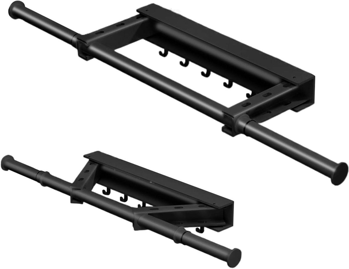 Intrekbaar Droogrek Kleding en Waslijn Hanger - Zwart - Breedte: 58-105 cm