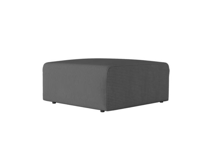 Pouf en velours côtelé - gris