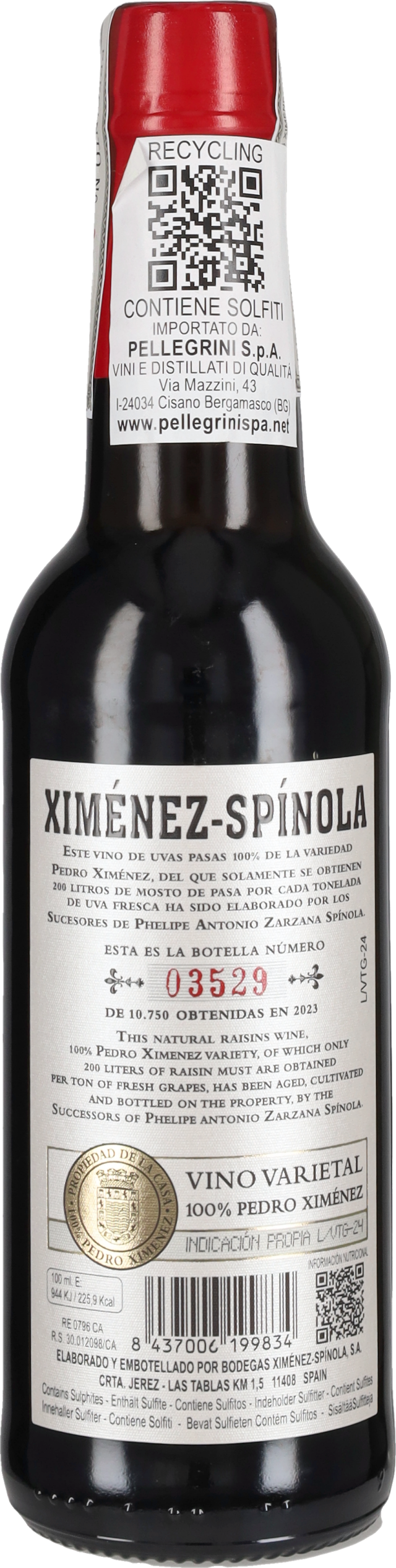 Ximénez Spìnola Pedro Ximenez Passito Vintage Spinola 2023 - 37.5cl