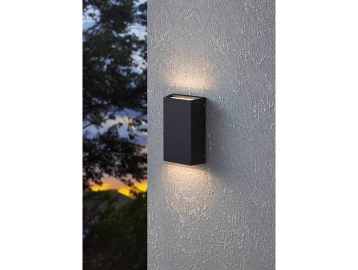 LED-Wandleuchte Spongano Typ B 12 x 20 x 6cm Schwarz