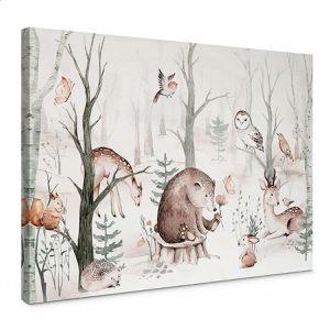 AS-Creation Wandbild Wald Freunde, Leinwand, Querformat, 70 x 50 cm