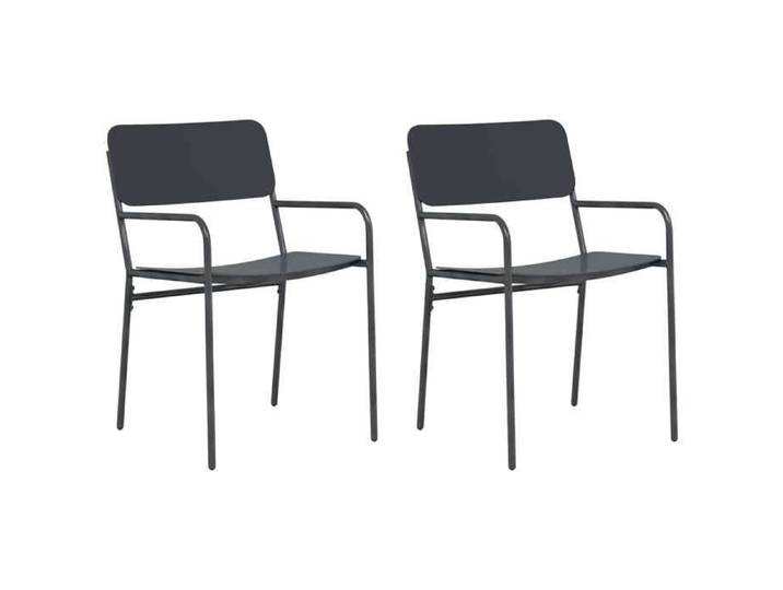 Mobilier de jardin - Anthracite - Chaises de jardin 2 pc Anthracite Acier_14806