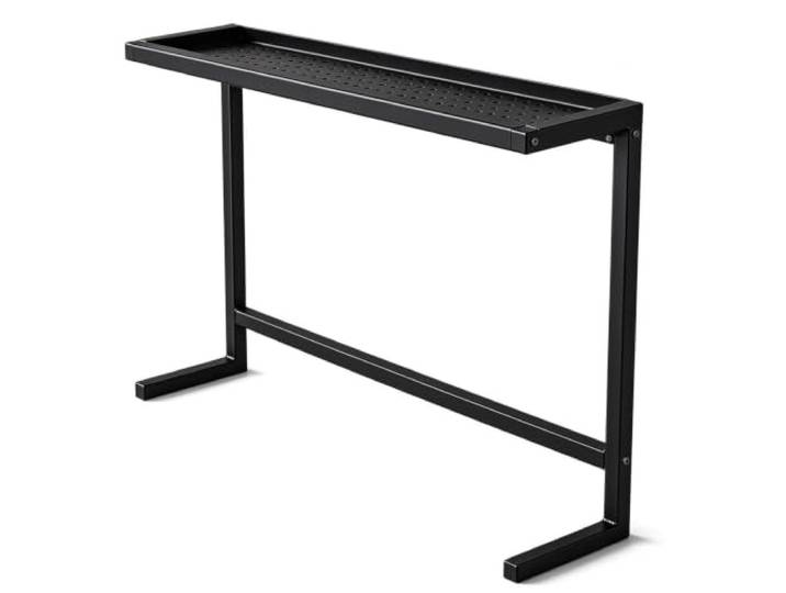 Heizkörperregal, 30 kg Stahlrahmen, ausgeschnittene Tischplatte Heizkörperabdeckung, Erhältlich 15cm oder 20cm Breite, eingelassene Tischplatte, vielseitig einsetzbar(Black,70x15cm)