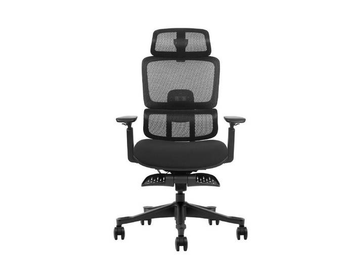 LMG Germany Bürostuhl, Ergonomisch, atmungsaktiv, 3D-Armlehnen, Mesh-Rücken, Aluminium-Basis