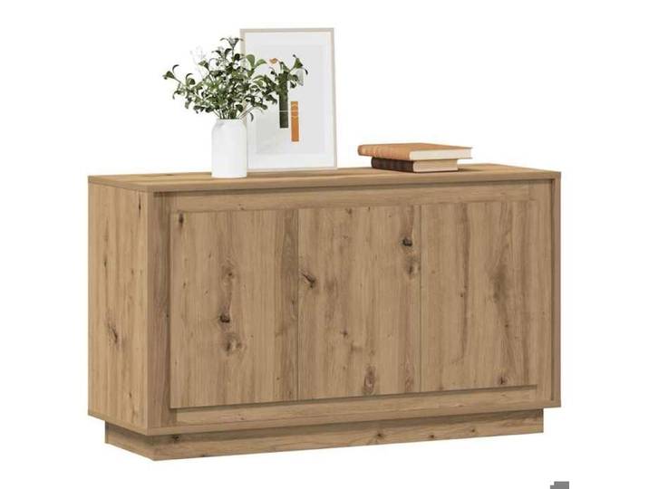 Buffet bahut - - bois d'ingénierie - chêne artisanal - 6 compartiments - 102 x 35 x 55 cm 33zor37w