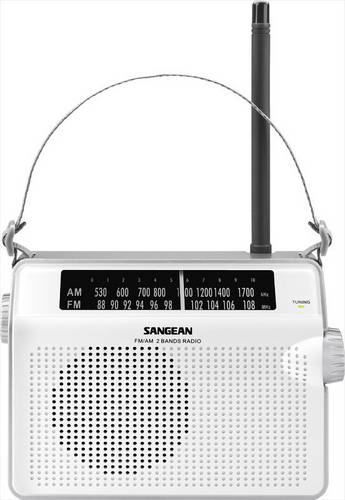 Sangean PR-D6 Kofferradio UKW, MW Weiß