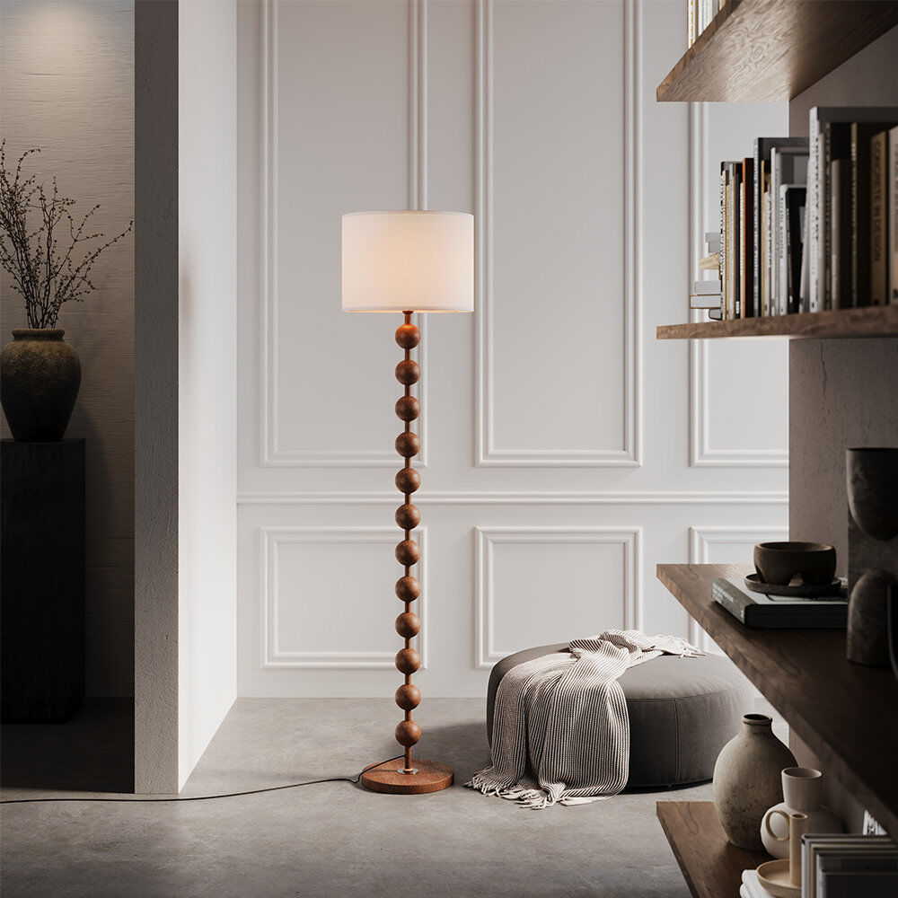 Living and Home 155 H cm Polished Torchiere Floor Lamp with USB and Outlet Polished 155cm H X 36cm W X 36cm D