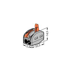 Verbindungsklemme starr: 0.08-2.5 mm² Polzahl: 2 WAGO 500 St. Grau 222-412-500