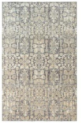 NAVATEXTURA Aurora Distressed Medallion Wool/Tencel Area Rug