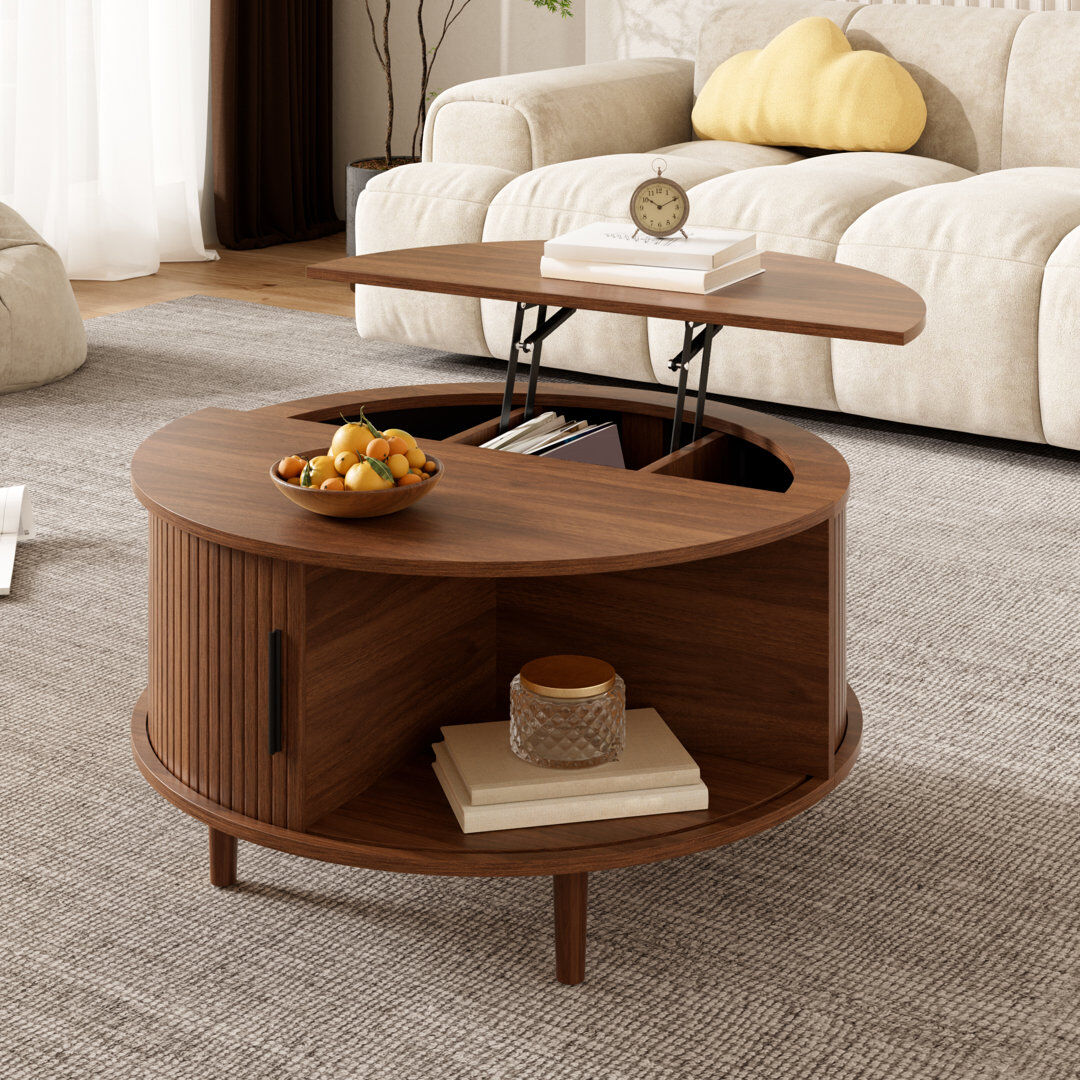 Norden Home Coffee Table Walnut 59cm H X 80cm W X 80cm D