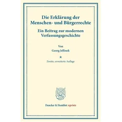 Die Erklärung der Menschen- und Bürgerrechte., Fachbücher von Georg Jellinek