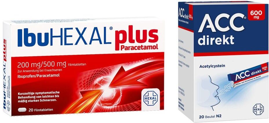 Ibuhexal Plus Paracetamol FTA + ACC direkt 600 mg Pulver