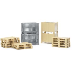 bruder Spielset 02415, ab 3 Jahre, Zubehör: Logistik-Set, 14 Teile