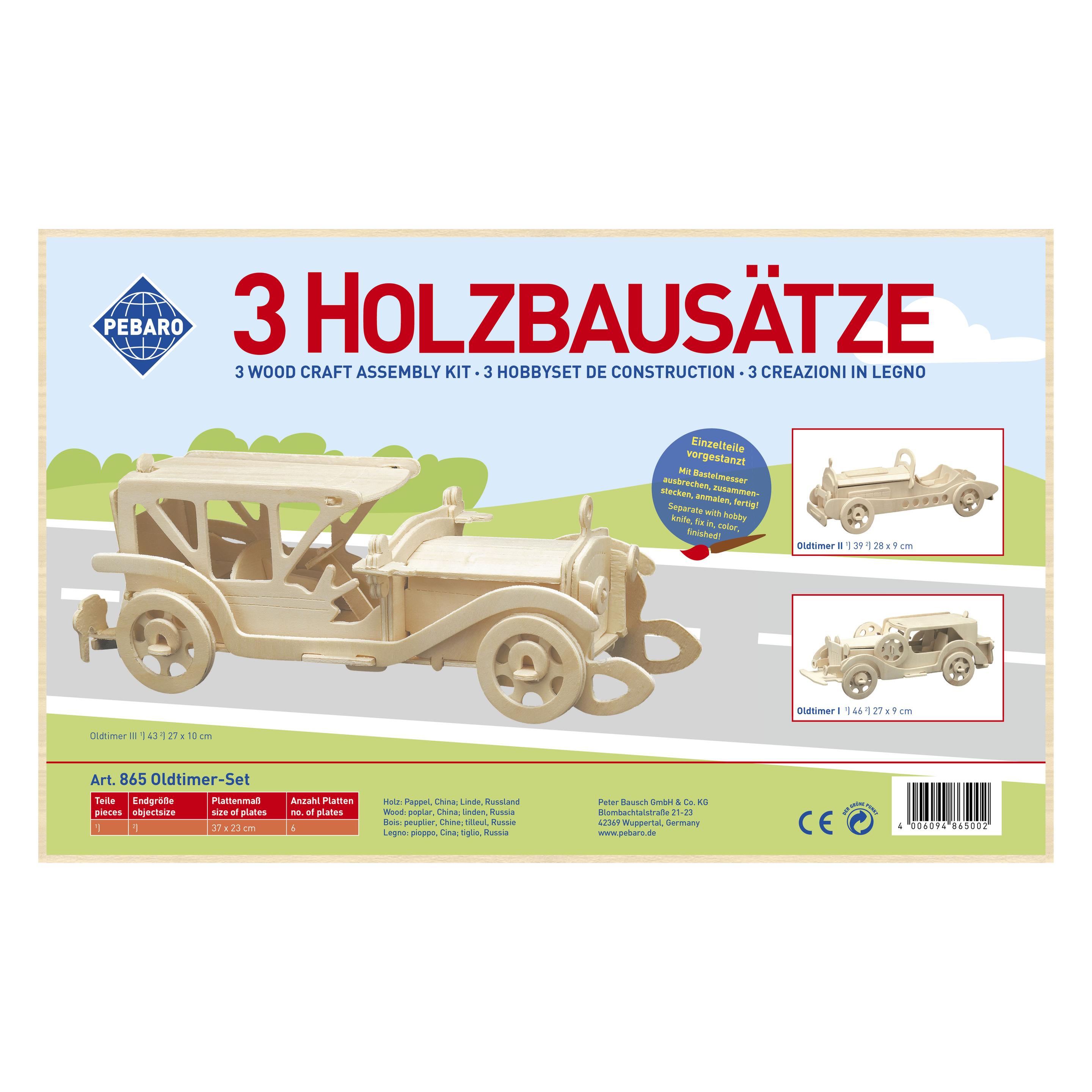 Pebaro Holzbausätze 3 xOldtimer (5800876)