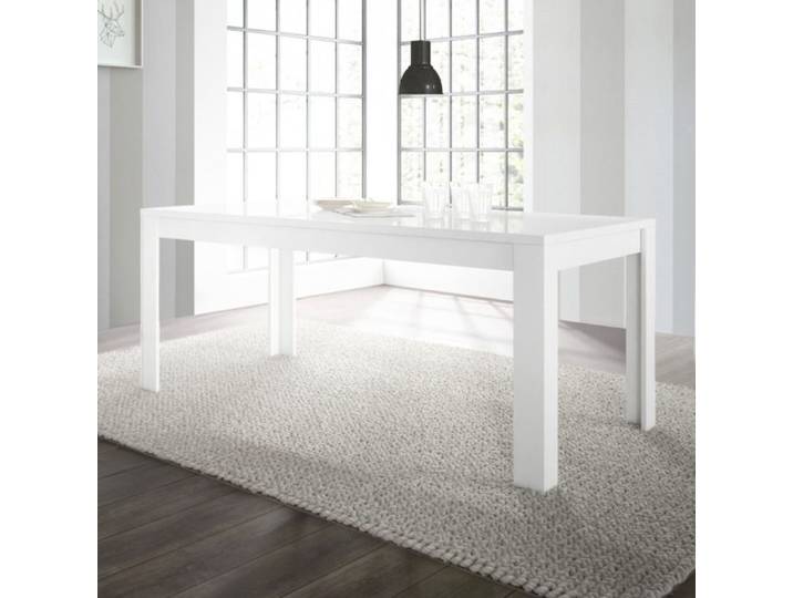 Table à manger design laqué blanc 180cm APHODITE
