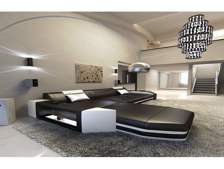 Ecksofa Prato L-Form in Leder