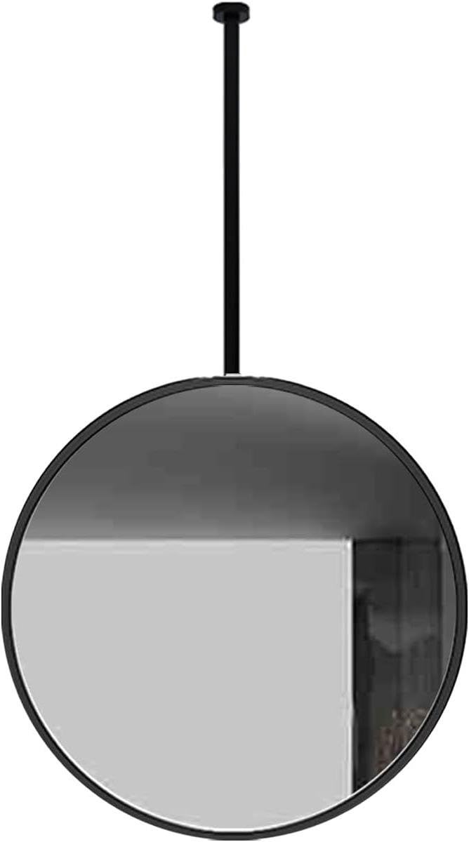Wandspiegel Rond met Zwart Metalen Frame voor Badkamer Decoratie - Diameter: 40-70 cm - Zwart