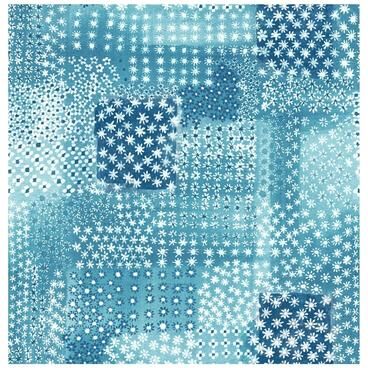 Lucky Day Flower Power Indigo Patchwork Wallpaper - 20.5in x 396in x 0.025in