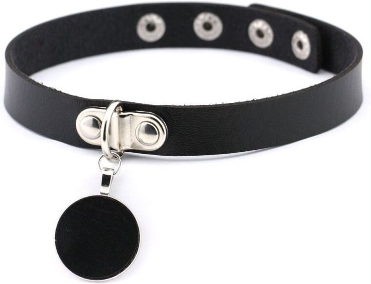 Joy Jewels Ras de cou Round Moon Noir