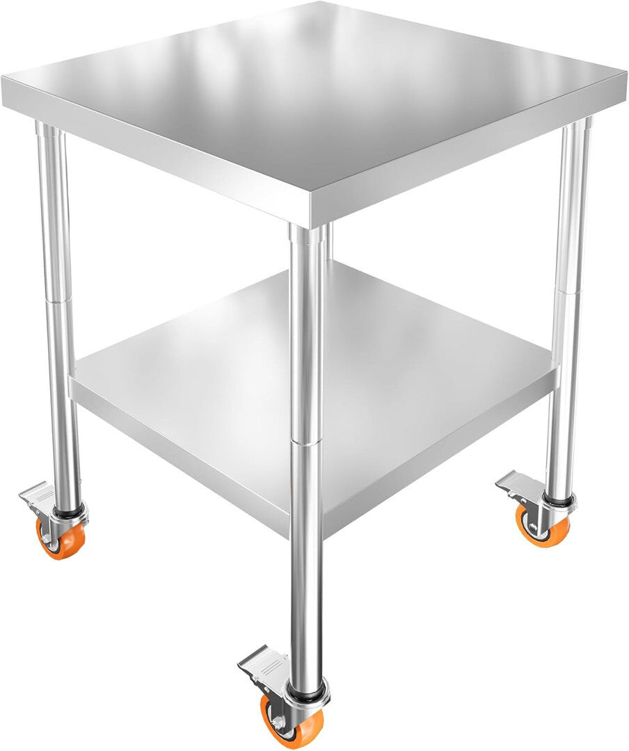 Rebrilliant Stainless Steel Top Workbench Silver S
