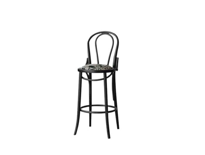VNCdfhETs Barstuhl Vintage Barhocker Aus Holz, Inselstühle Mit Rückenlehne Zur Dekoration Barhocker(Black)