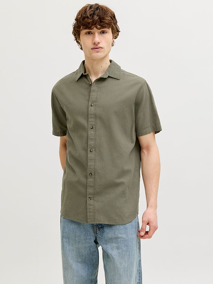 Jack & Jones Hemd "Summer" in Oliv - L