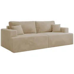 4-SITZER SOFA VIRELLA Creme Plüsch