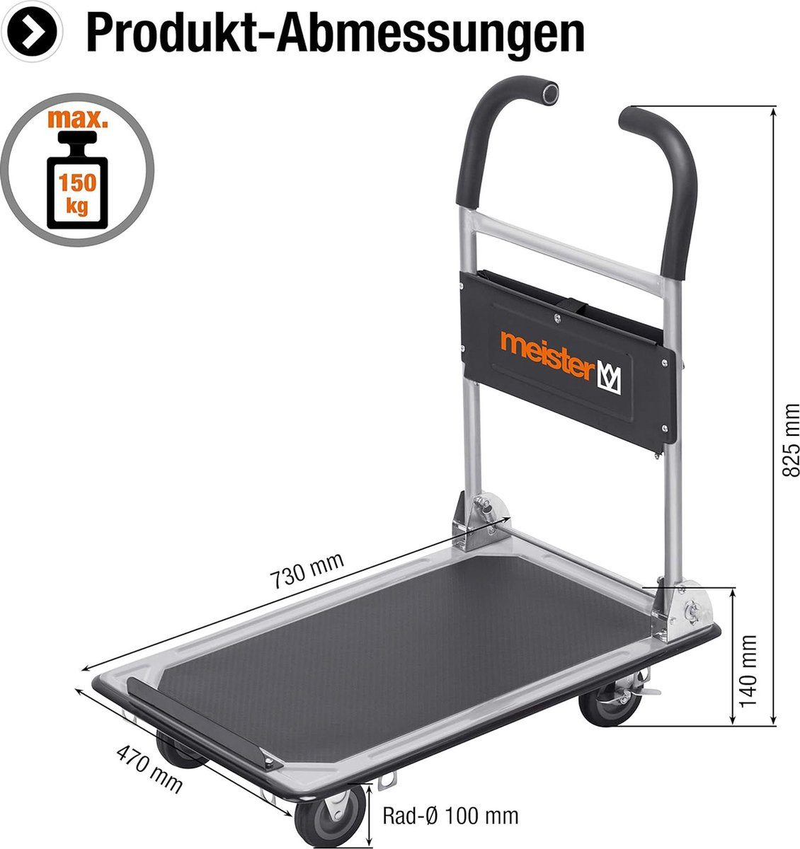 Multifunctionele geluidsarme transportwagen - Platformwagen en trolley