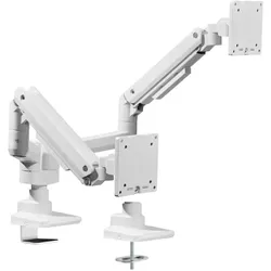 Equip 17"-35" Schwerlast-Doppelmonitor-Schreibtischhalterung, Weiß