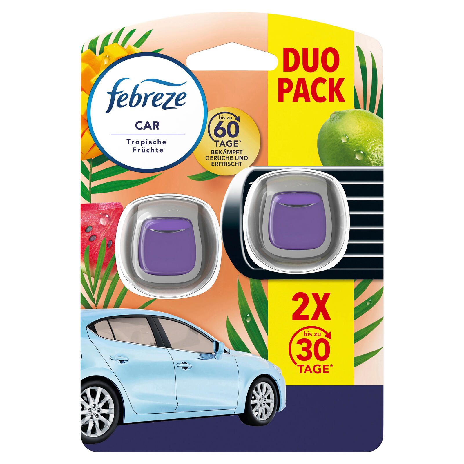 febreze CAR Tropische Früchte Autoduftspender 2 ml 8700216833967