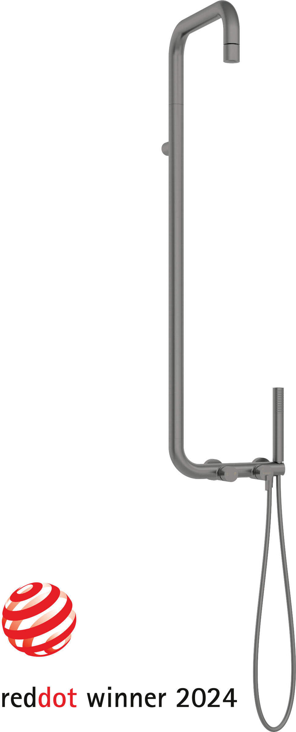 Deante | Duscharmatur mit Regendusche - Schwarz - Modernes Design - Anti-Calc Technologie