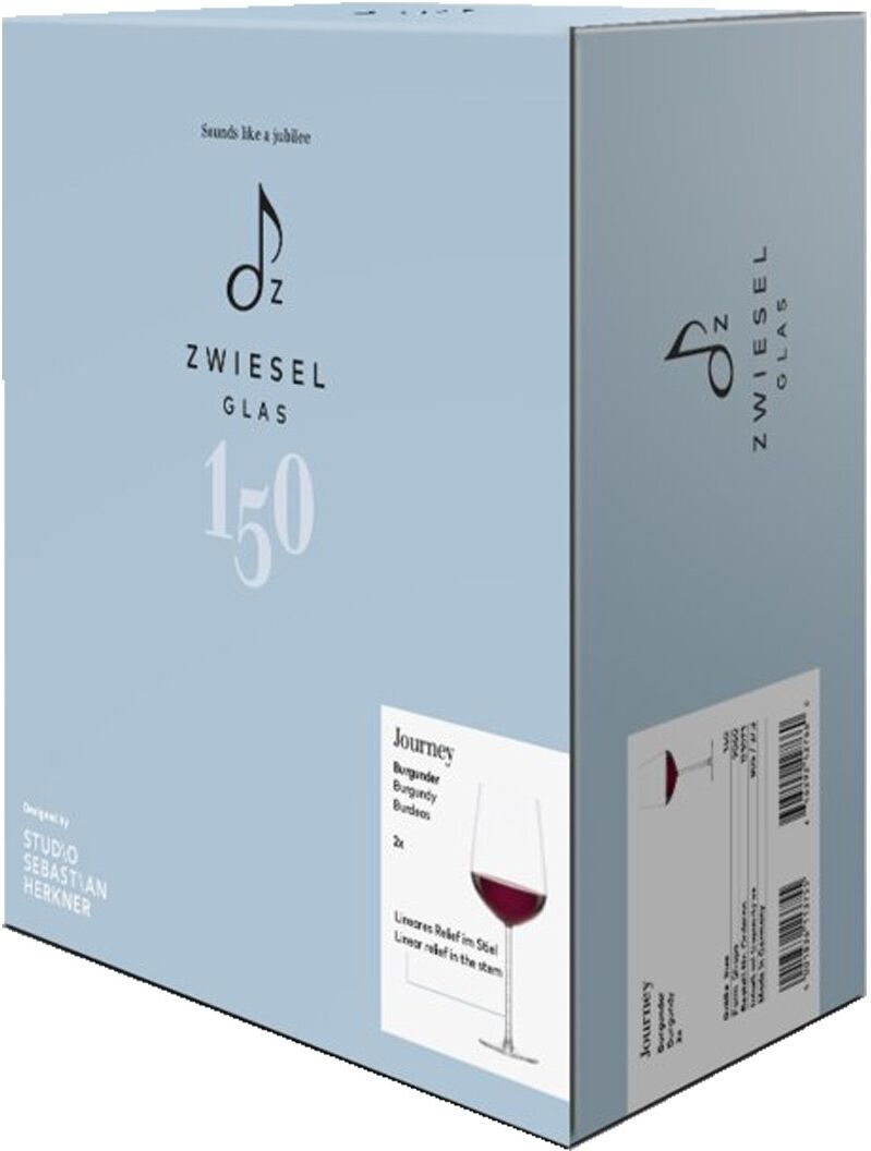 Rotweinglas ZWIESEL GLAS "Burgunder Rotweingläser Journey 805 ml 2er Set transparent", bunt (transparent), 2 tlg., Glas, Trinkgefäße, Rotweinglas