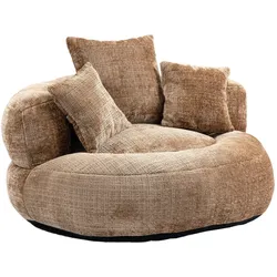 SITZSACK in Chenille mit 3 Kissen