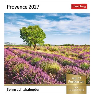 Provence Sehnsuchtskalender 2027 - Wochenkalender mit 53 Postkarten