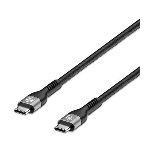 2.00m Manhattan USB2.0 USB-C Kabel Stecker/Stecker 240W schwarz