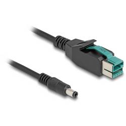 Delock USB-Stromkabel PoweredUSB 12V Stecker, DC Stecker 5,5 mm 3.00 m Schwarz mit USB 80497