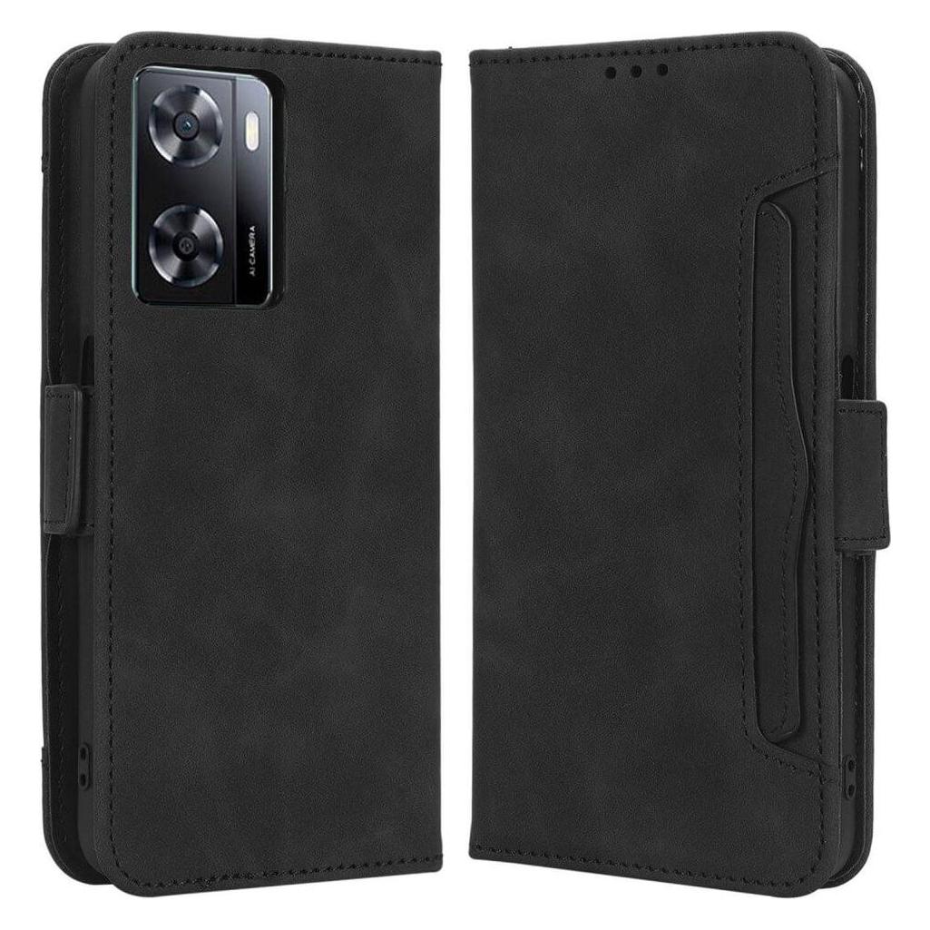 Cover-Discount OPPO A57s - Etui mit vielen Kartenfächer schwarz (Oppo A57s) (660108602A)