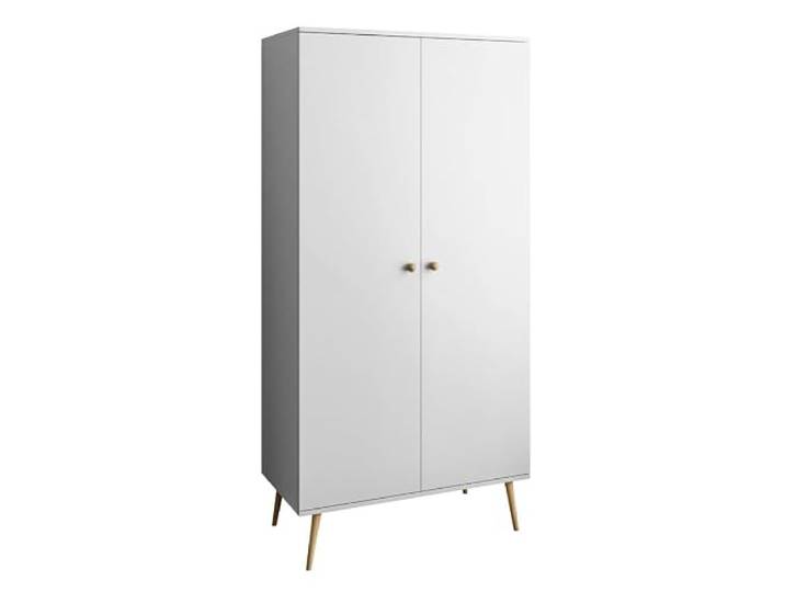 Lookway Kleiderschrank Harmony Weiß mit Kleiderstange