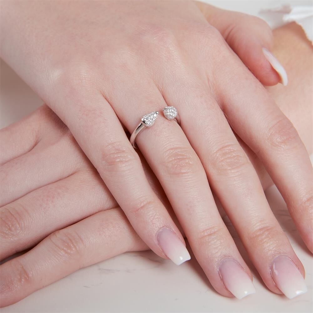 Unique Ring kegelförmige Zierelemente 925er Sterling