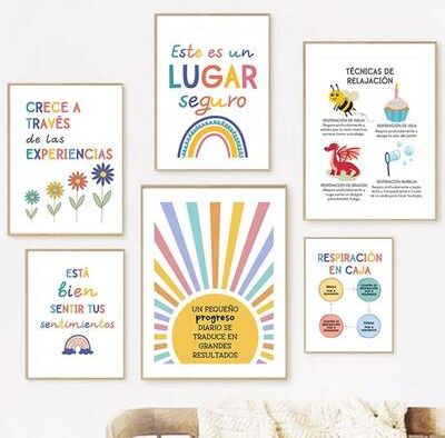 Inspired Finds Growth Mindset Poster Therapy Office Wall Art Social Worker Decor Print growth Mindset Affirmations 5.12x7.09 In
