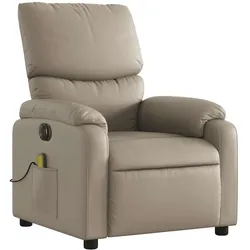vidaXL Massagesessel Elektrisch Cappuccino-Braun Kunstleder