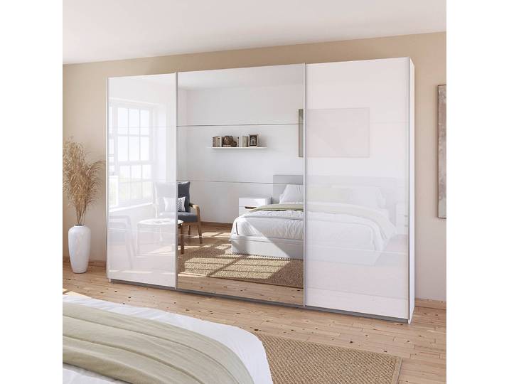 Armoire - Verre & Miroir 315cm Blanc/Blanc alpin