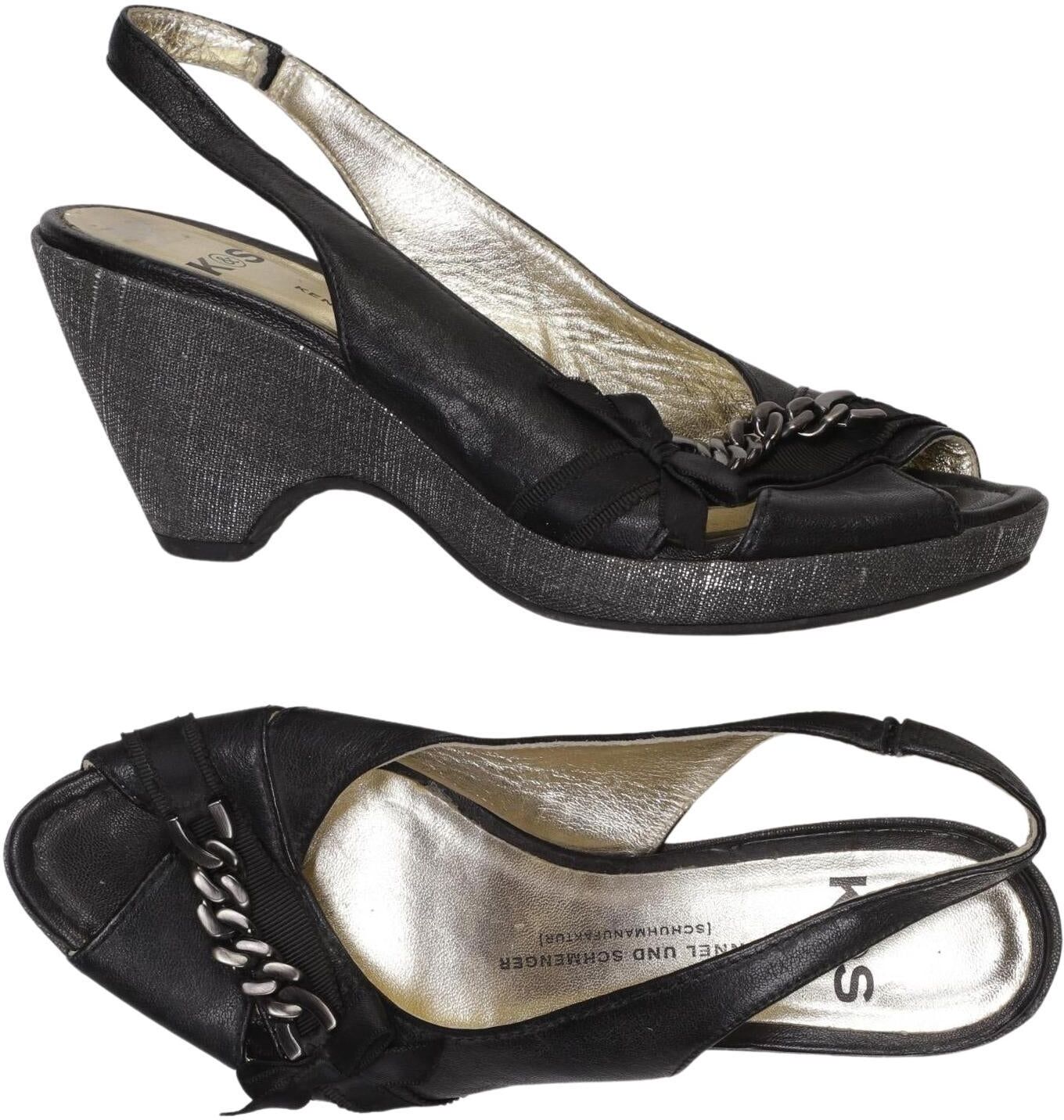 Kennel & Schmenger Damen Sandalen, Schwarz, Gr. EU 36, Leder - Second Hand